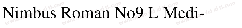 Nimbus Roman No9 L Medi字体转换